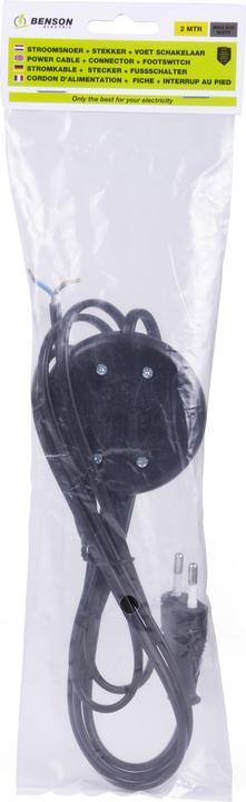 Actual product image Benson Electric Mains cable + plug + foot switch (2 m)