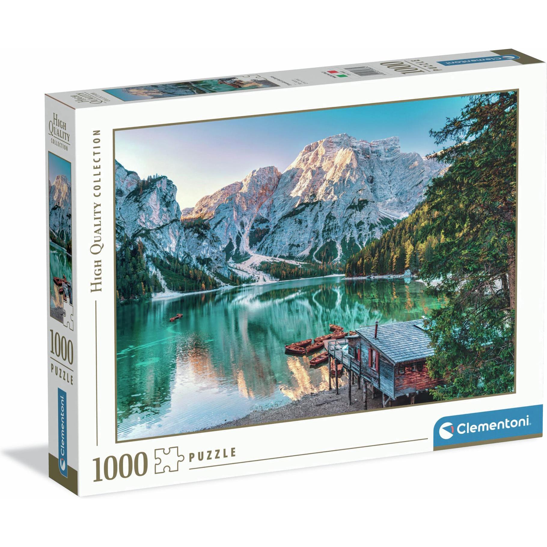 Clementoni Multicolore Puzzle 1000 Hq Lago Di Smeraldo Braies (1000 Pezzi)