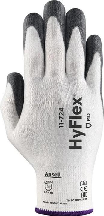 Produktbild Ansell Schnittschutzhandschuhe HyFlex® 11-724 Grösse 10 weiss/grau EN 388 PSA-Kategorie II (10)