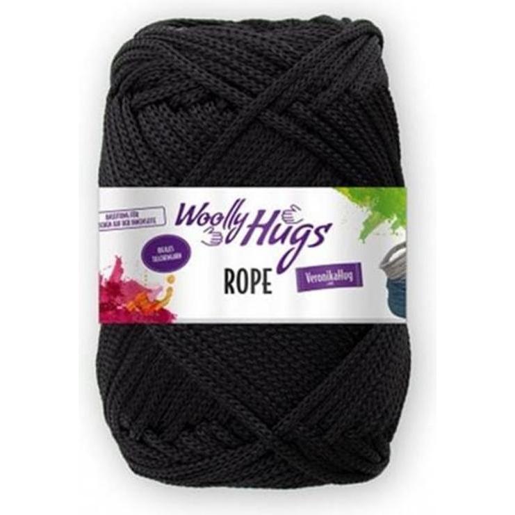 Woolly Hugs Wolle Rope Garn 200 g Schwarz, Garn + Wolle, Schwarz