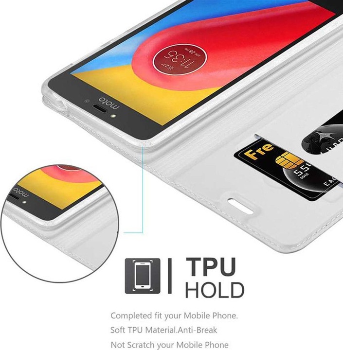 Actual product image Cadorabo Book Classy Style Cover (Motorola Moto C Plus)