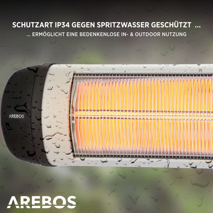 Actual product image Arebos Infrared heater 2500 W with remote control (2500 W)