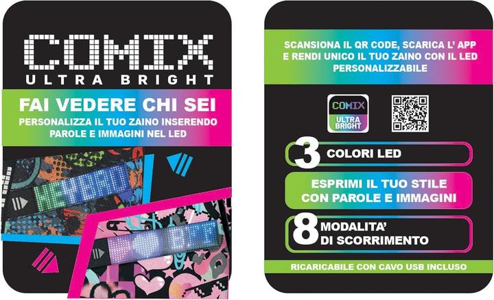 Actual product image Comix Unisex Kids' Bright Multicolor School Backpack Trolley