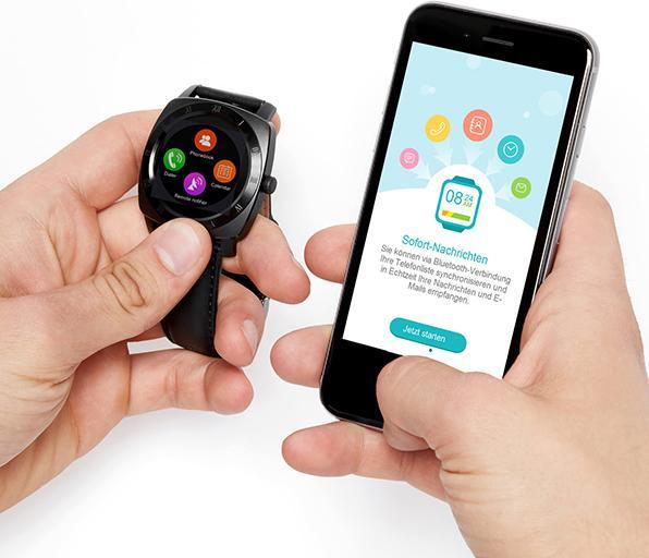 Actual product image Xlyne Smart Watch NARA X-Watch black chrome - dark steel (46 mm)