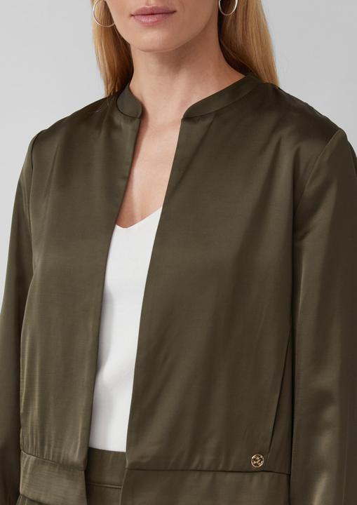 Immagine prodotto s.Oliver Indoor-Jacke Offene Satinjacke mit Elastikbündchen (48)