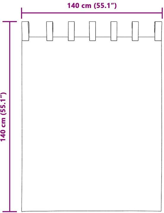 Actual product image vidaXL Voile Vorhang (140 x 175 cm)