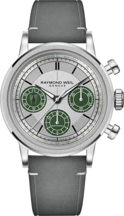 Actual product image Raymond Weil Automatic Chronograph with Luminous Hands and Leather Strap (39.50 mm)