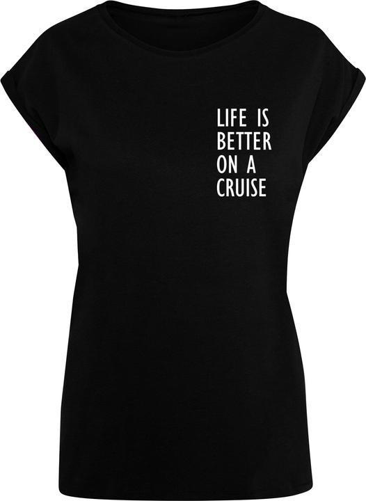 Produktbild Merchcode Ladies Life Is Better Extended Shoulder Tee - 113659 (L)
