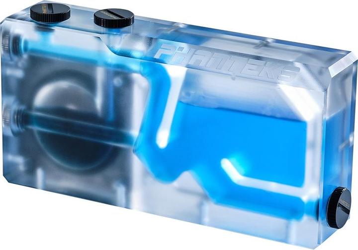 Actual product image Phanteks R160C Reservoir - transparent acrylic backplate, DRGB LED
