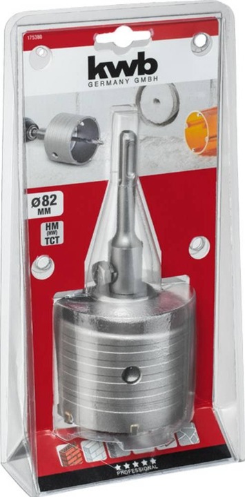 Actual product image kwb Hollow drill bit HARD METAL shank and center drill bit (82 millimetres)