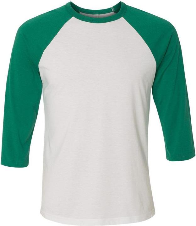 Actual product image Bella Canvas Three-Quarter Sleeve Baseball Tee (M)