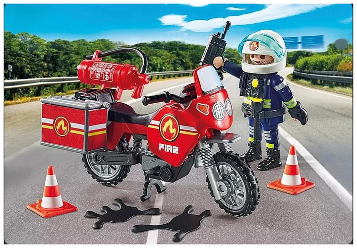 Produktbild Playmobil Feuerwehrmotorrad am Unfallort (71466, Playmobil Action Heroes)