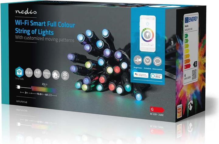 Produktbild Nedis SmartLife Dekorative LED | Wi-Fi | RGB | 48 LED's | 10,80m | Android™ / IOS (0.23 m)