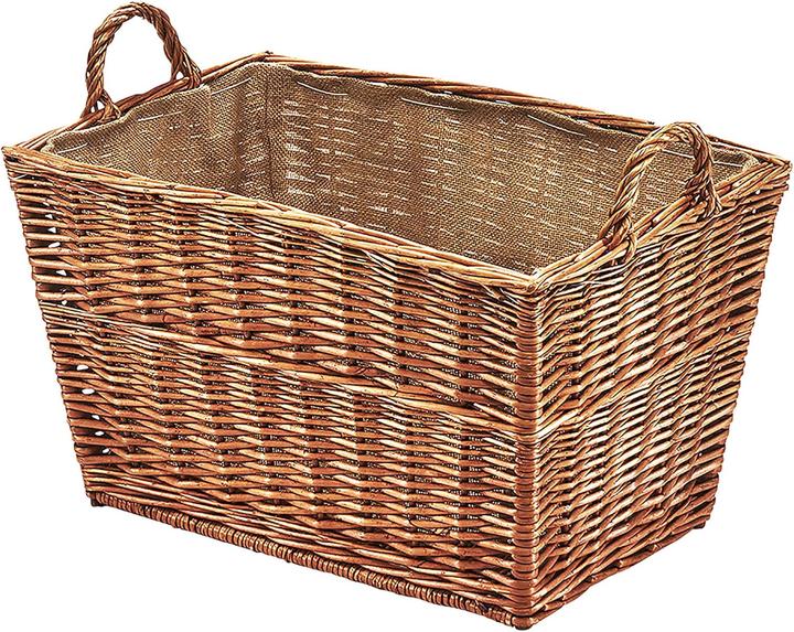Kobolo Holzkorb für Kaminholz mit Jutefutter und Henkel