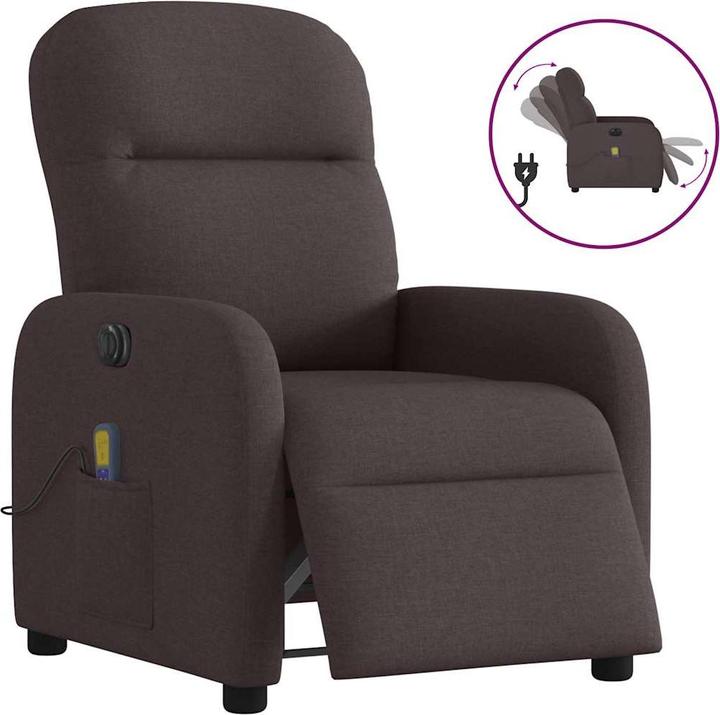 Immagine prodotto VidaXL Sedia da massaggio elettrica in tessuto marrone scuro