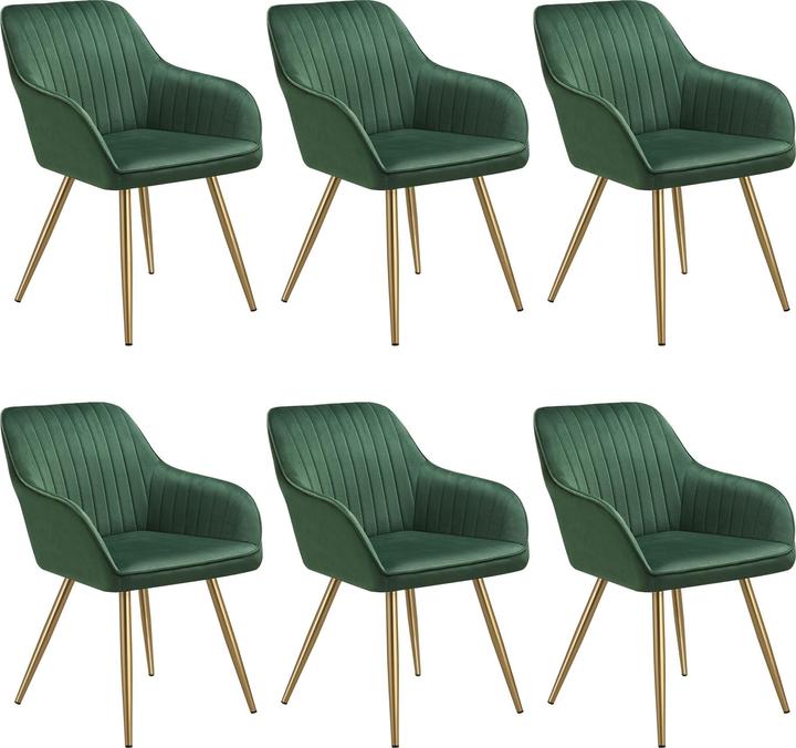 Produktbild tectake Stuhl Marilyn, Samtoptik, gesteppt