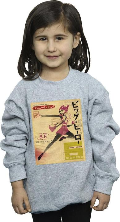 Produktbild Disney Big Hero 6 Baymax Honey Lemon Newspaper Sweatshirt Mädchen (152, 158)