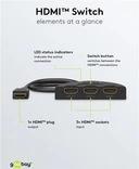 Actual product image Goobay HDMI Switch Box 3 to 1 4K @ 30 Hz