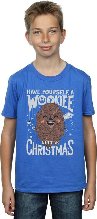 Actual product image Star Wars Boys Wookiee Little Christmas T-Shirt (128)
