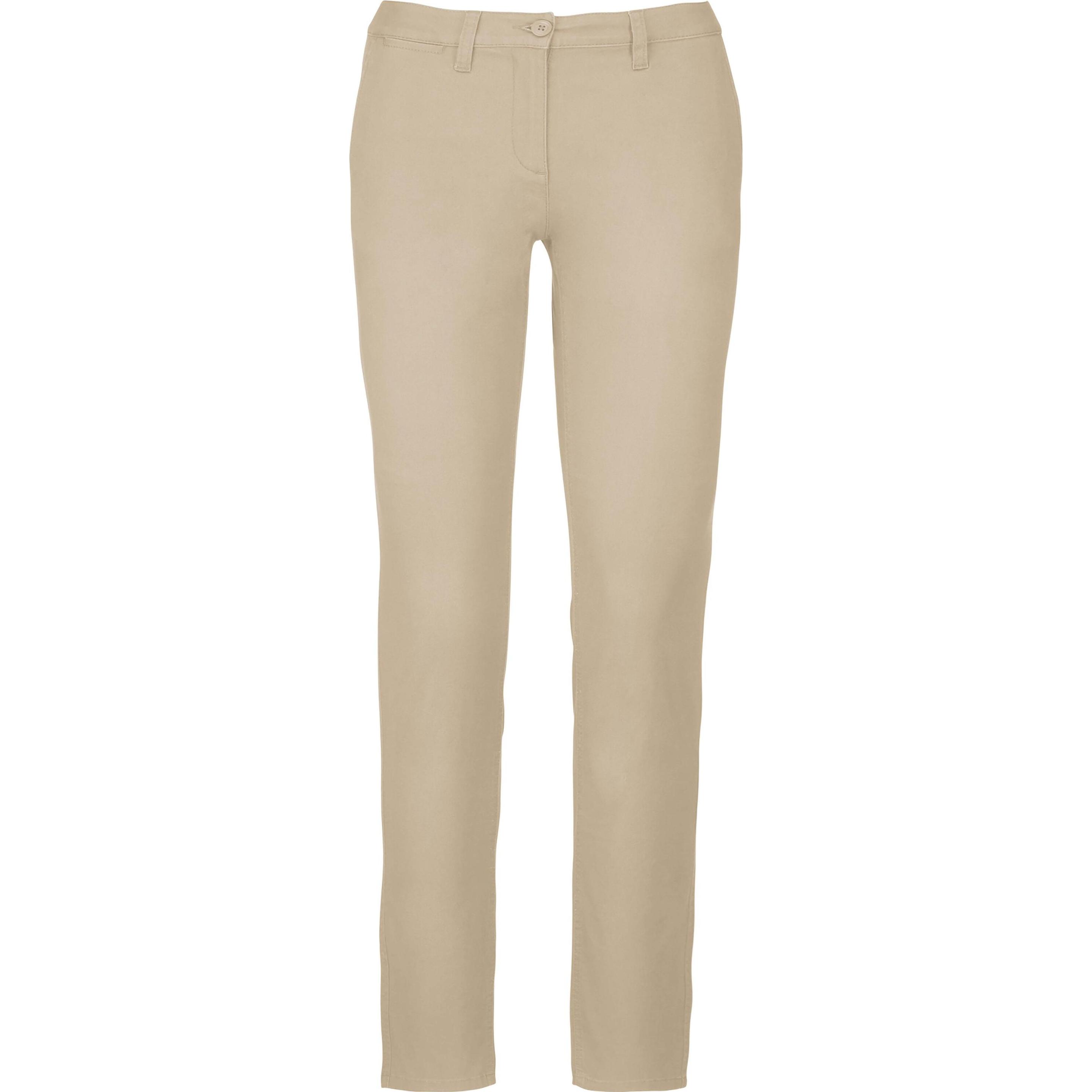 Kariban, Damen, Hosen, Chino, Beige, (40)