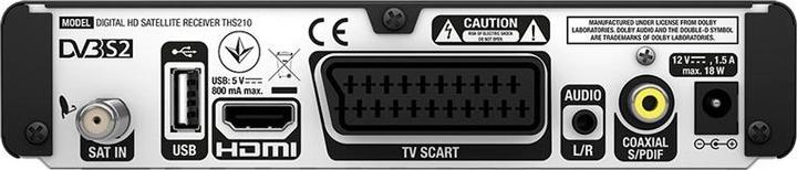 Actual product image Thomson THS210 TV Set Top Box Satellite (DVB-S2)