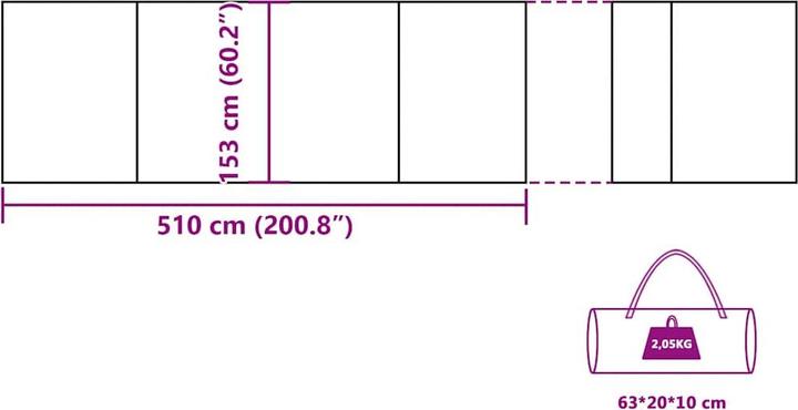 Produktbild vidaXL Camping Windschutz