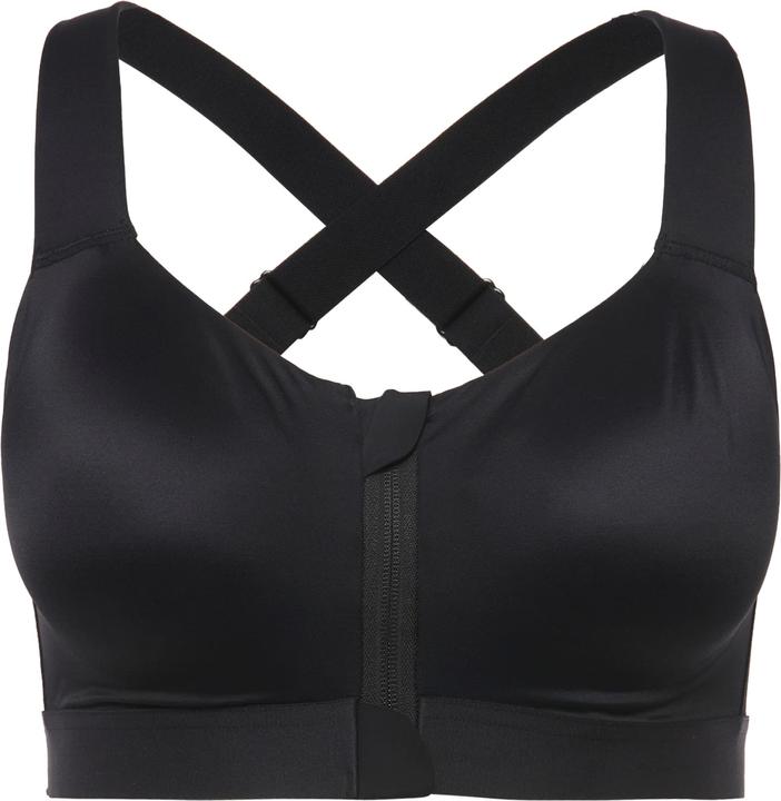 Ulla Popken Sport-BH, ohne Bügel, Zipper, gekreuzte Träger