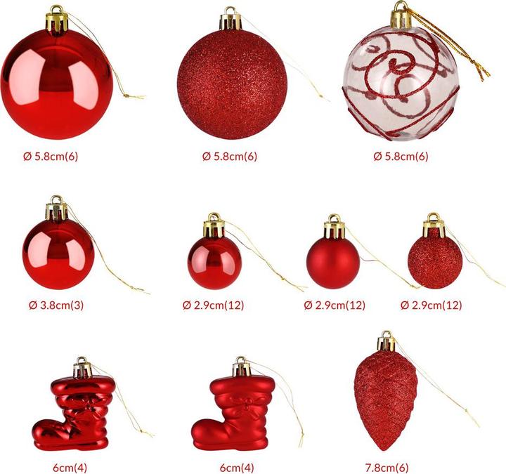 Immagine prodotto Deuba Palle dell'albero di Natale (102 -parte)