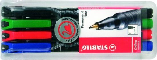 Actual product image STABILO OHPen universal foil pen permanent (Red, Black, Green, Blue, 0.70 mm, 4 x)