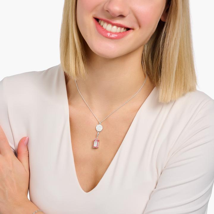 Produktbild Thomas Sabo Charm-Anhänger rotes London Telefonhäuschen Silber (925er Silber, Emaille)