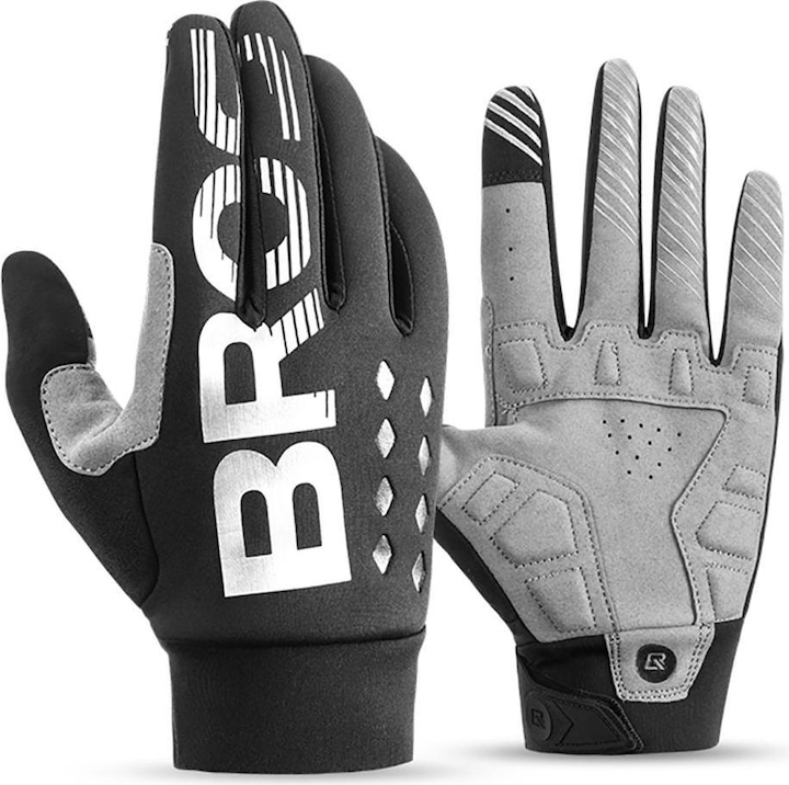 Produktbild Rockbros cycling gloves, insulated, long, size: L - black and gray (L)