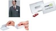 Actual product image Durable Click Fold name tag with magnet