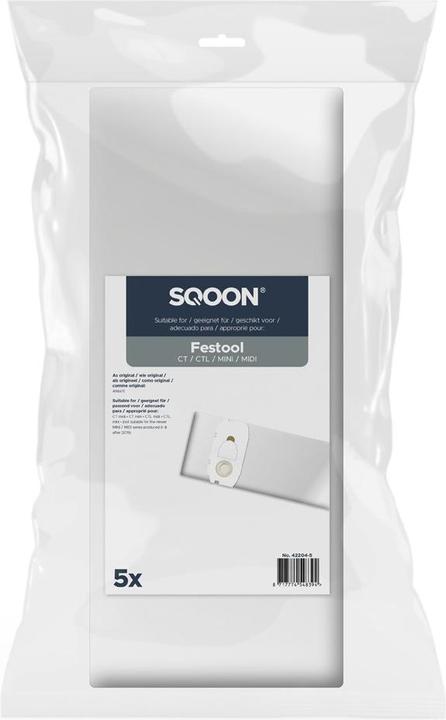 Produktbild Sqoon 42204-5 Staubsaugerbeutel Festool CT / CTL / MINI / MIDI 5 Stück