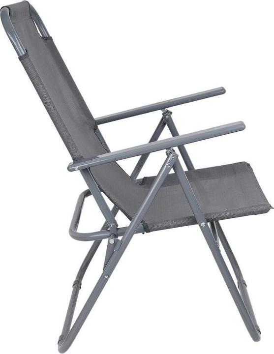 Actual product image Enero Camp Krzesło Turystyczne Z Podłokietnikami 65x45x102cm Składane Ciemno Szare