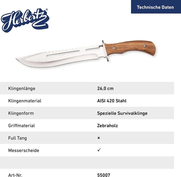 Immagine prodotto Herbertz Gürtelmesser (26 cm)