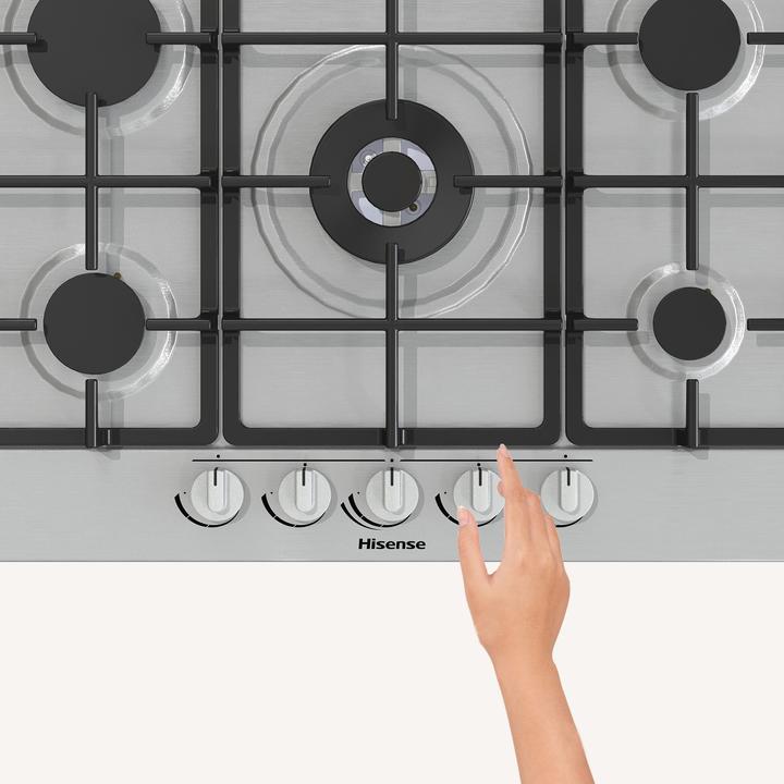 Actual product image Hisense GM773XF Cooktop Stainless Steel Built-in Gas 5 Cooker(s)
