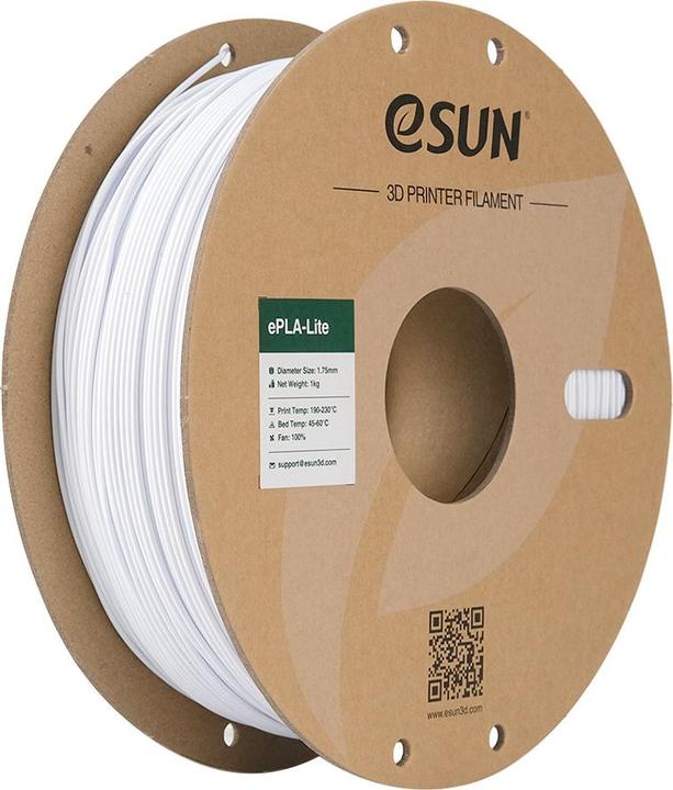 eSUN EPLA-LITE 1,75mm COLD WHITE 1kg (PLA, 1.75 mm, 1000 g, Blanc)