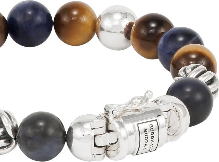 Immagine prodotto Buddha to Buddha Armband Spirit Bead Mix Sodalith Tigerauge 188MS E (19 cm, Argento 925)