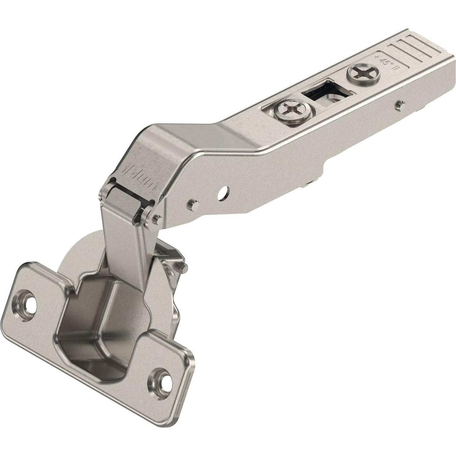 Blum, Cerniere mobili, Clip Top Scharnier ohne Feder Winkelscharnier 45 Grad, Stahl vernickelt