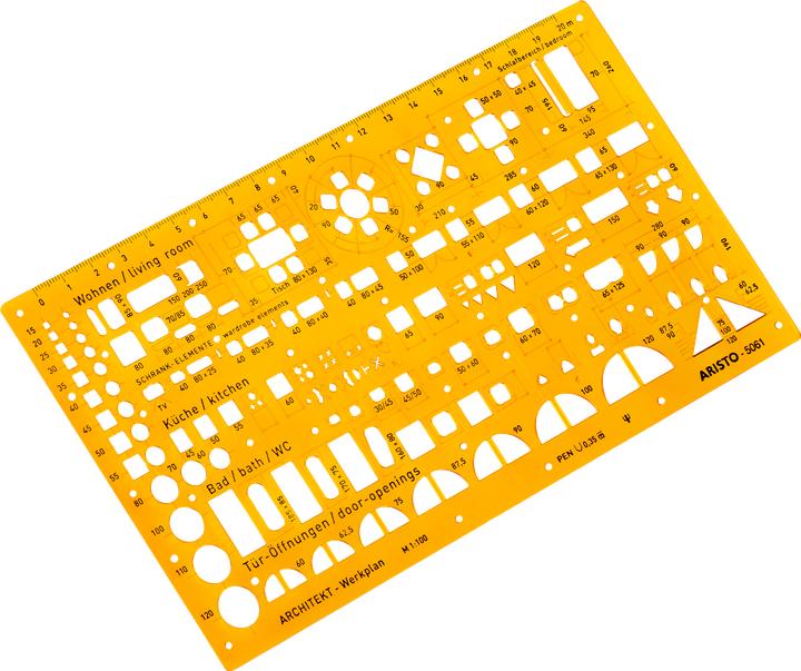 Produktbild Aristo Schablone Architekt-Kombi (Kunststoff)