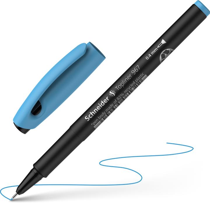 Produktbild Schneider Fineliner 967 0.4 mm, Hellblau, 1 Stück, Set (Hellblau, 1 x)