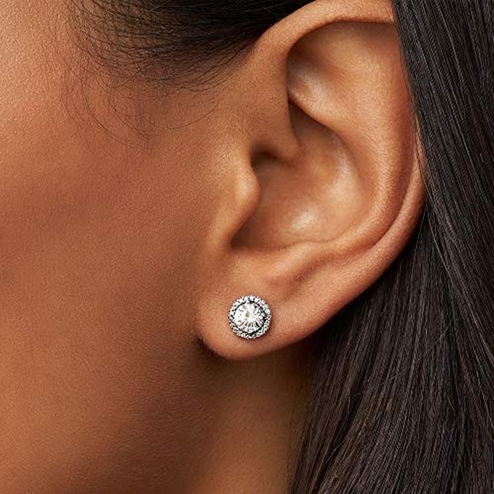 Actual product image Pandora Timeless Round Sparkle Earrings