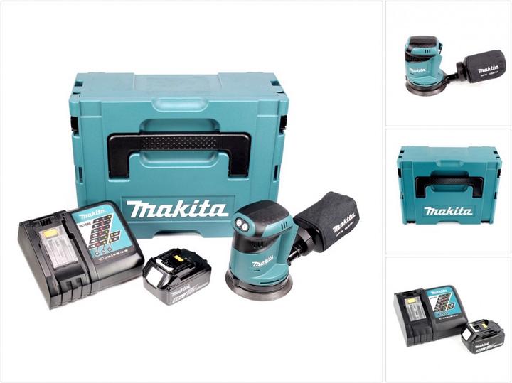 Produktbild Makita DBO 180 RT1J 18 V Akku Exzenterschleifer + 1x Akku 5,0Ah + Ladegerät + Makpac (Exzenterschleifer)