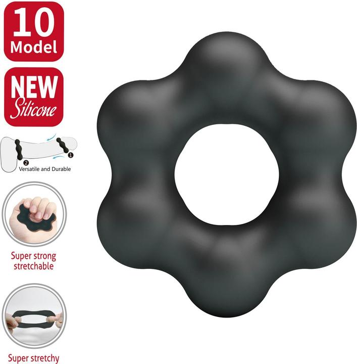 Actual product image Crazy Bull Clauzell - Cock Ring - Modell 10 - Schwarz (2.20 cm)
