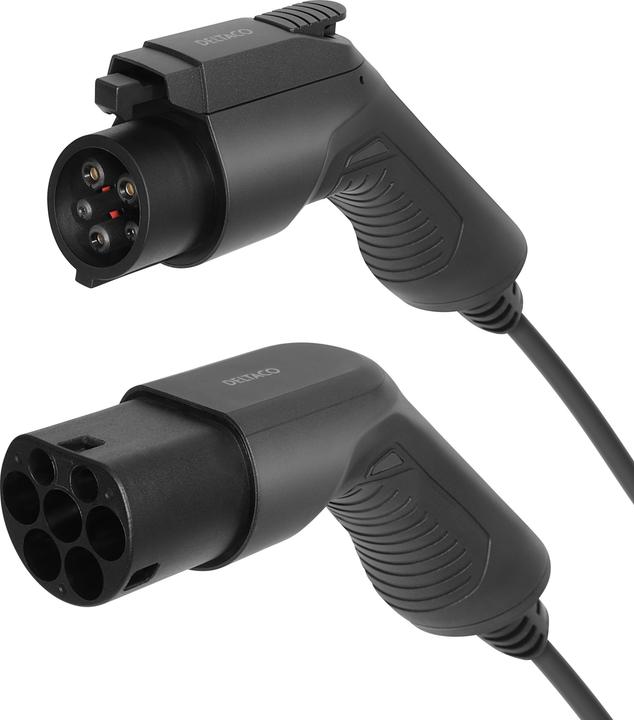 Deltaco Typ 2 auf Typ 1 Kabel (Type 2, 3.60 kW, 16 A, 3 m)