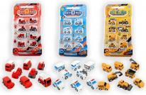 Produktbild Jono Toys Auto-Set 8-teilig Polizei/Ambulanz/Feuerwehr 3 Ass
