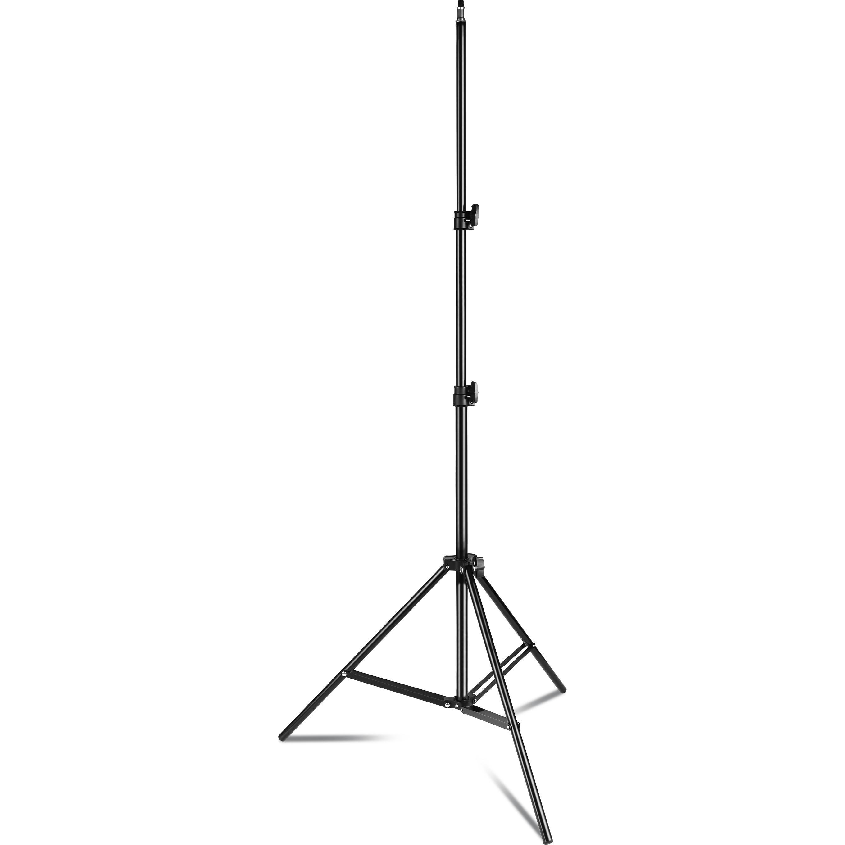 Wiltec LampPod 200 (200 cm), Lampenstativ, Schwarz