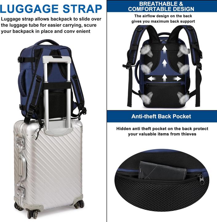 Produktbild Only-Bags.Store Handgepäck-Rucksack mit separatem Ein-Zoll-Computerfach (20 l)