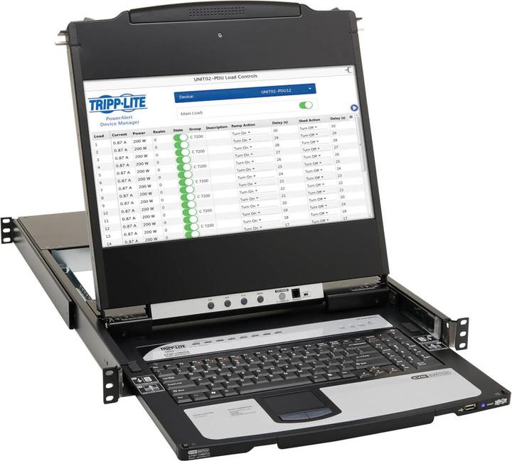 Eaton TIPPLITE 8-Port KVM Switch Console DisplayPort 43,18cm 17Zoll LCD 1U