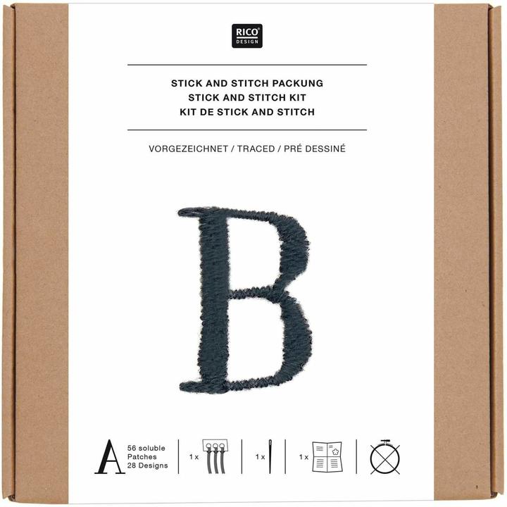 Actual product image Rico Design Stick&Stitch P.Alphabet, black.100235